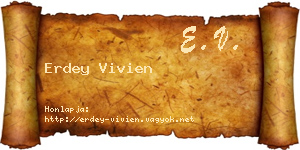 Erdey Vivien névjegykártya